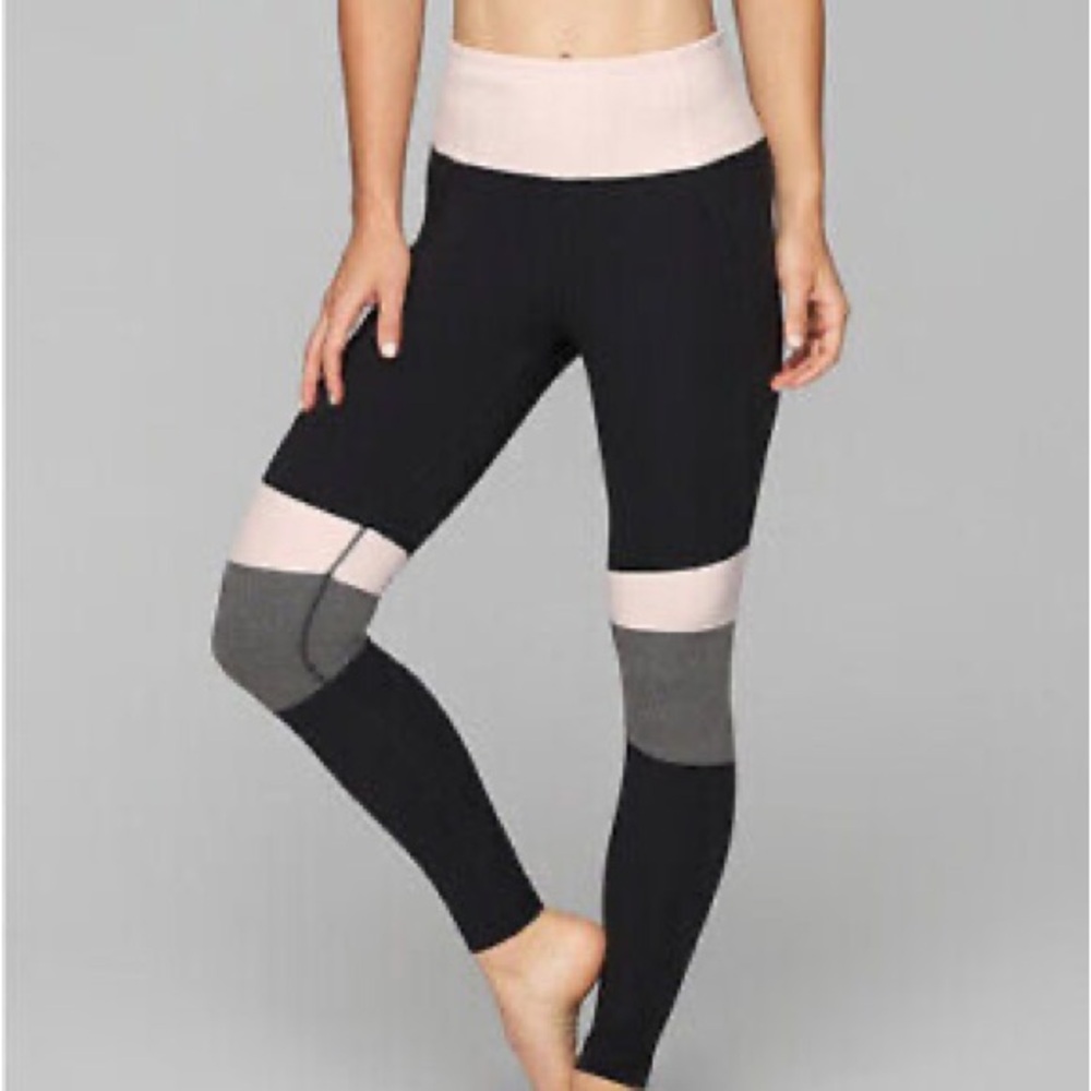 Athleta Pink and Black Leggings